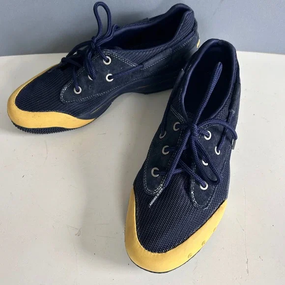 Polo Sport Ralph Lauren Boat shoes Sneakers Mens 7.5 blue preppy Americana vtg
